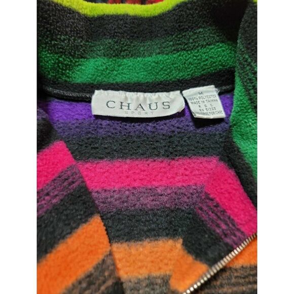 Chaus Sweater Long Sleeve 1/4 Zip Multicolor Size Medium‎ Zippered Sleeve Pocket - Picture 5 of 15